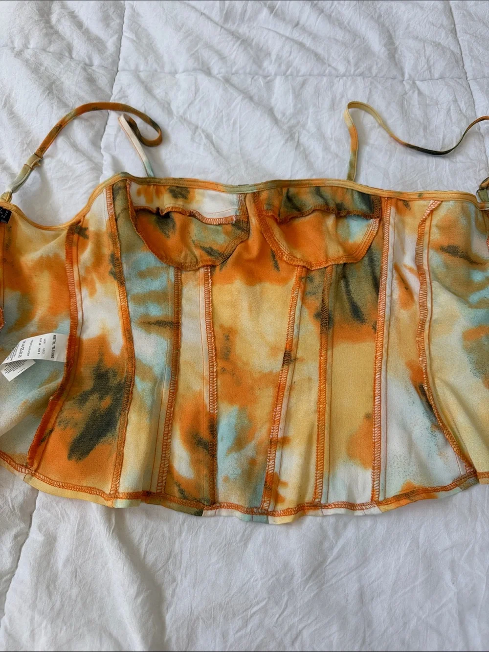 Yellow Orange Floral Midi Dress pretty little thing - Picture 4 of 6
